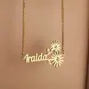 Collar de Moda Inglés de Margarita Femenino para Viajes Cotidianos Más Fácil de Combinar Joyería con Colgante Estilo Lujo Ligero de Gama Alta Collar para la Clavícula