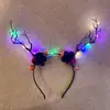 Adereço de Cabeça de Halloween Infantil Faixa Engraçada de Cabeça de Abóbora Menina Véu Preto Princesa Menininha Faixa de Cabeça Luminosa Galhadas