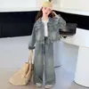 Conjunto Jeans para Meninas Primavera e Outono 2026 Novo Estilo Meninas Grandes Estilo Coreano Jaqueta Roupas de Outono para Crianças Calça de Pernas Largas Conjunto de Duas Peças