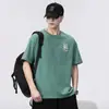 Camiseta masculina de manga curta, estilo fino de verão, top masculino, novo modelo 2026, solta, simples, camiseta casual, atacado