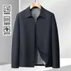 Chaqueta Estilo Papá para Hombre 2026 Otoño Nueva Casual de Negocios Cuello Solapa Cremallera Cortavientos Ejecutivo Chaqueta para Hombre