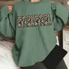 Sudadera con Estampado de Leopardo para Tallas Grandes con Estampado 'Mama', Otoño y