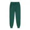 2026 Novo Outono Inverno Masculino Esportes ao Ar Livre Slim Fit Calça de Moletom Europeia Americana Cor Sólida Moda Esportiva Forro de Fleece Calça Longa Masculino e Feminino