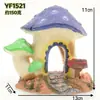 Decoración de acuario de setas artificiales transfronteriza, adorno de dibujos animados de seta roja pequeña, casa de setas de micro paisajismo escondite fábrica