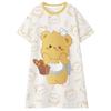 Pijama Infantil Feminino Camisola de Modal Vestido Infantil 2025 Novo Verão Fino Desenho Animado Conjunto de Roupa de Casa para Meninas