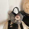 Bolso Cubo de Moda Versátil Transfronterizo 2026 con Textura, Bolso de Hombro y Cruzado de Bloques de Color Sencillos, Bolso de Mano Pequeño para Mujer
