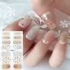 Película de Calcomanía para Uñas FF Estéreo Impermeable Sin Hornear Calcomanía Completa Estilo Simple Papel de Película para Calcomanías de Uñas de Primavera, Verano, Otoño e Invierno