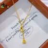 Collar de Borla de Calabaza Hueca de Hielo Roto para Mujer, Diseño de Nicho, Lujo Ligero, Sensación de Alta Gama, Joyería de Cadena para Clavícula Exquisita Deslumbrante