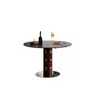Mesa de Comedor Funcional Estilo Bauhaus Mid-Century de Madera Maciza para Hogar Apartamento Pequeño Lujo Ligero Pizarra Berg Cuadrada Plegable Mesa Redonda
