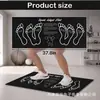 Esterilla de ejercicio de tierra de diatomeas para fitness, esterilla antideslizante para sentadillas de Pilates con huellas de pies, resistente a la suciedad y al desgaste, esterilla sencilla para entrenar