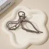 Pinza de Tiburón Grande con Lazo de Cinta Maillard para el Pelo de Atrás de Mujer Pinza de Agarre Hueca con Buen Aspecto