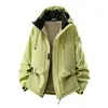 Chaqueta de trabajo para exteriores, talla europea, abrigo impermeable de comercio exterior transfronterizo, forro polar, chaqueta tres en uno, hecha a medida
