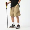 Shorts de Trabalho Plissados 3D Personalizados Masculino Verão Casal Calças de Cinco Pontos Casuais Largas Calças de Praia