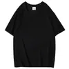Camiseta de Verano para Hombre de Algodón 180g Manga Corta Cuello Redondo Camisa Cultural Estampada con Logo Camiseta Base Ropa de Trabajo Algodón Puro Sección Delgada