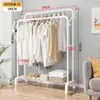 Secador de Roupas de Piso Vertical com Haste Única e Dupla Cabideiro Doméstico para Quarto Varanda Cabide de Roupas Cabide de Roupas