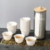 Tazas de té kung fu desechables de alta gama juego de té tazas de té para el hogar para invitados tazas para beber té al aire libre portátiles preparación de té de cáscara de arroz