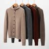 Maillard 100 Cachemir Puro Retro Cuello Alto de Punto de Botones Cardigan Chaqueta Suéter Grueso Nuevo Otoño e Invierno para Mujer