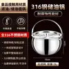 Olla de Acero Inoxidable para Manteca de Cerdo con Tapa Cocina Hogar Olla de Aceite Lata de Aceite Tanque de Almacenamiento de Aceite Recipiente de Tarro de Manteca Otro