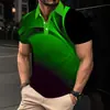 Camisa polo de verano 3D con botones, estilo cruzado europeo y americano para hombre, disponible en Amazon, polo deportivo para hombre