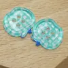 Accesorios de botones de manzana transparentes translúcidos estampados Botones para ropa DIY Botones decorativos Botones de cuatro agujeros en forma de manzana