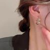 Llegada Nueva Coreana Aro Plateado Arete Sencillo Moda Elegante Celebridad de Internet Pendientes Versátiles Anillo Sencillo Liso Joyería al por Mayor