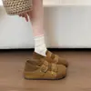 Nuevos zapatos Mary Jane de estilo retro para mujer, que aumentan la altura, con suela blanda y de ante, caracterizados por una puntera profunda y un diseño versátil adecuado para primavera y otoño, con punta redonda