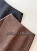 Elegante Falda Pantalón Corta de Lana Estilo Chanel Colgante Abierta Irregular Cintura Alta Línea A Otoño e Invierno Falda de Mujer