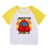 2023 Nueva ropa para niños Camiseta de manga corta de verano para niños y niñas Camisa básica raglán Camiseta de media manga para bebé Top para niños