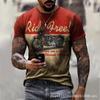 Nueva camiseta estampada de comercio electrónico transfronterizo más vendida, artesanía flexible 3D, callejera, manga corta, top para hombre, fabricantes de origen