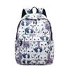 Mochila Transfronteriza Nueva de Tela de Nailon Impermeable para Hombre con Estampado Dulce Claro Mochila Escolar para Estudiantes Bolso de Moda para Mujer