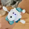Regalos creativos pequeños de Navidad para niños con luces y regalos Pulsera de broche a presión de anillo de Pat decoración de reloj de dibujos animados