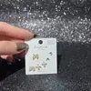 Nuevo Conjunto de Aretes de Múltiples Piezas, Aretes de Mariposa, Circonita Súper Brillante, Galvanizado Ecológico, Aguja de Plata S925, Moda de Invierno