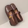 Nuevos Zapatos Mary Jane de Cuero Suave Estilo Retro Francés de Comercio Exterior Primavera/Verano 2026 Zapatos de Mujer Versátiles con Correa de Hebilla Única Transfronterizo