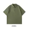 Camiseta de Manga Corta para Hombre Verano Camisa Polo Media Cremallera Antibacteriana Ropa Casual de Negocios Holgada Solapa Camiseta de Manga Corta con Sensación de Hielo