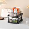 Caja de Almacenamiento Tipo Cajón Transparente Tocador Caja de Almacenamiento para Cosméticos Plástico Multicapa Organizador de Papelería Estante de Almacenamiento
