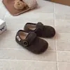 Sapatos Peludos com Estampa de Leopardo Estilo Coreano para Meninas Lançamentos Outono 2026 Sapatos de Lã Quentinhos para Bebês Sapatos de Algodão para Crianças ao Ar Livre
