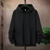 Sudadera con capucha lisa de talla grande 8XL para hombre, estilo primavera-otoño, marca moderna, informal y sencilla, holgada y elegante.