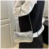 Bolsa de axila com laço super popular 2025, bolsa de ombro de axila em PU moderna e estilosa, bolsa pequena, bolsa de axila de venda quente transfronteiriça
