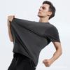 Nueva Camiseta Sin Costuras con Sensación de Hielo 2025 para Hombre, Verano Elástica de Manga Corta Secado Rápido Transpirable Deportiva Casual Suministro Transfronterizo