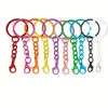 Anillos para Llaveros Pintados de Colores con Cadenas Retorcidas y Broches de Langosta, Accesorios Creativos de Joyería DIY de Colores Caramelo