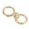 Fábrica en stock hebilla de calabaza aleación de zinc llavero de anillo abierto con resorte joyería para equipaje accesorios de bola de piel para muñeca