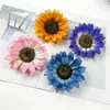 Flor de Sardinella de Outono Simulada Cabeça de Flor DIY Girassol Retrô Material Decorativo Adorno de Cabeça Flor Artificial Fotografia Ornamentos Florais