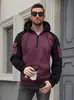 Sudadera Cruzada para Hombre Europea y Americana Otoño e Invierno con Cremallera Sudadera Deportiva con Bolsillos en las Mangas Sudadera Cruzada Informal