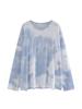 Camiseta de Manga Larga Tie-Dye con Estampado para Mujer 2020 Nueva Otoño Temprano Delgada Estilo Coreano Holgada Estudiantil Top Perezoso para Mujer
