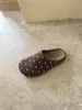 Primeiro Encontro Temporada Chinelos de Feltro Fofos Femininos Outono Roupa Externa 2026 Novos Mules Slip-on de Solado Macio Meio Chinelos Birkenstock Bo