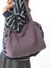 Bolsa de lona grande para mujer, nueva colección de otoño 2026, adecuada para la escuela y el trabajo, bolso de hombro o cruzado de gran capacidad