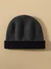 Chapéu 100% Caxemira Pura Feminino Outono e Inverno Novo Chapéu Frio Dupla Face Versátil Quente Chapéu de Tricô Chapéu de Lã Tricotado