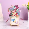 Caixa dobrável Flor Borboleta Amarela 3D Criativa Estéreo Escultura em Papel Caixa de Presente Dia dos Namorados Caixa de Presente Floral Caixa de Presente Criativa