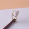 Anillo Ajustable de Piedra Preciosa Cristalina Curativa Europeo y Americano Anillo de Garra Irregular Chapado en Oro Joyería Anillo
