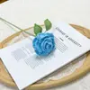 Flor de Ganchillo Hecha a Mano Rosa de Rafia Producto Terminado Hilo Tejido Ramo DIY Artificial Decoración del Hogar Flores Venta al por Mayor Personalización